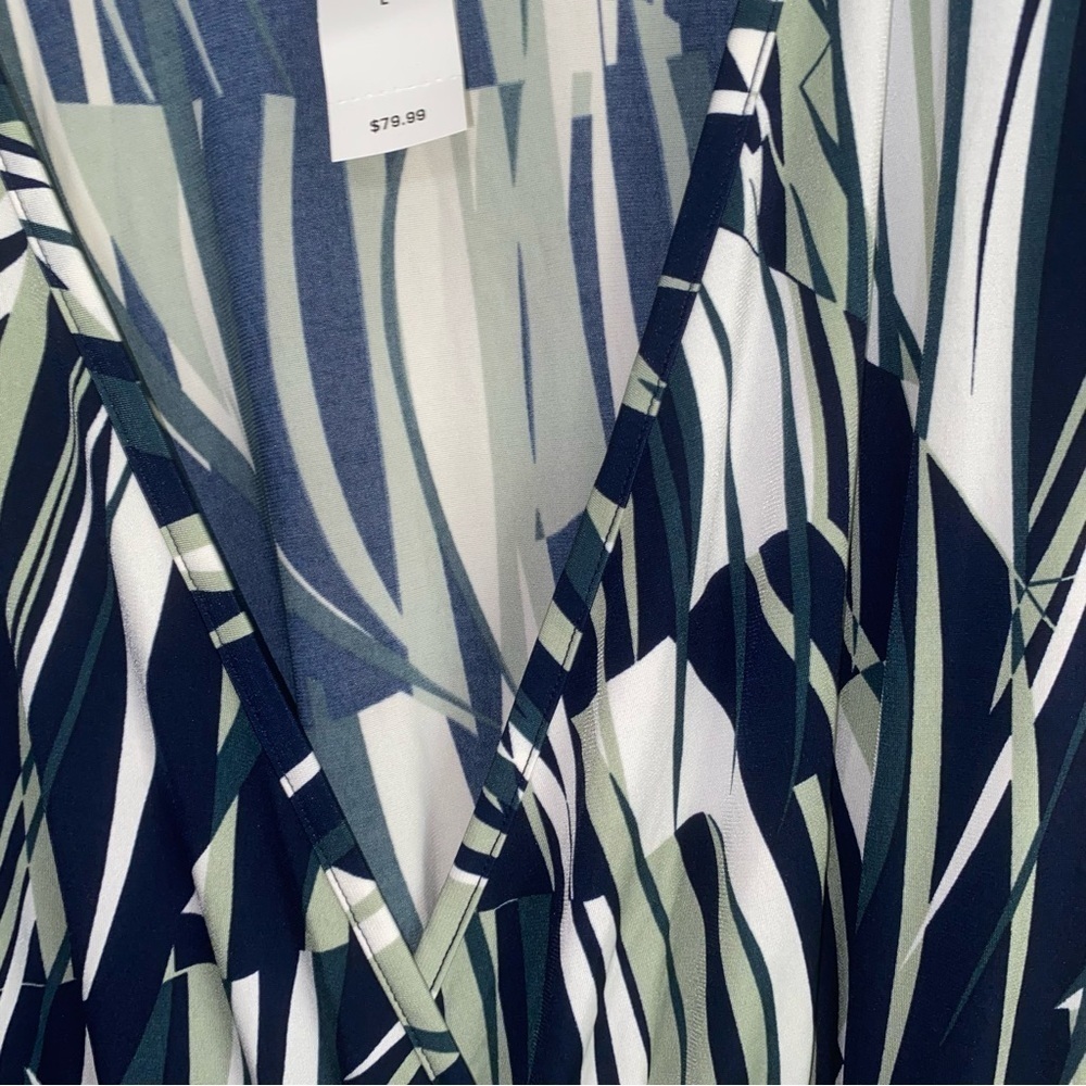 NWT Banana Republic Geometric Wrap Dress - Picture 6 of 8
